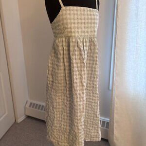 Madewell gingham midi dress small